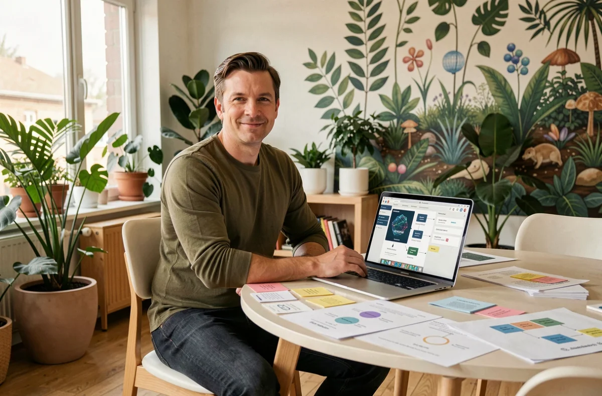 Consultant de Digital Garden conseillant sur l'intégration de l'IA et de projets web dans un studio créatif