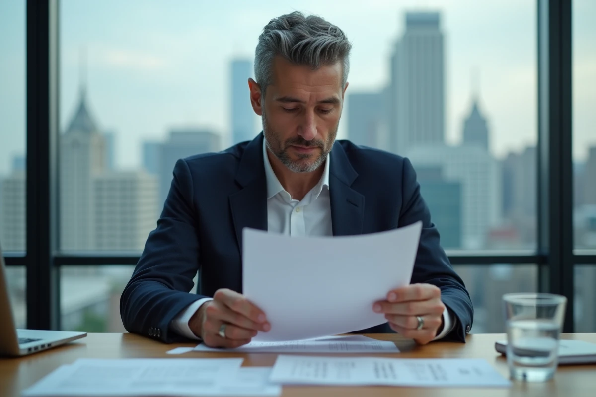 Recruteur RH analysant les résultats d'un test de personnalité lors d'un entretien d'embauche