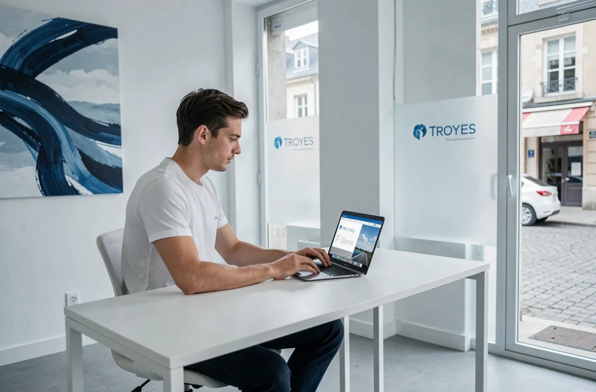 Stratège digital de Skyward Agency à Troyes travaillant sur le positionnement web d'un client